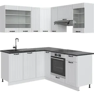 Vicco Winkelküche Fame-Line L-Form 160 x 190 cm Weiß