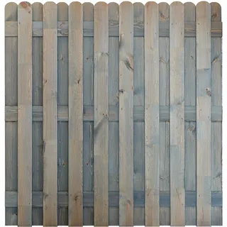 Bohlenzaun KDI 180 cm x 180 cm Grau
