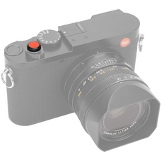 PROfezzion Deluxe & Robustes Metall Weichen Sharp Auslöseknopf für Fujifilm X-T5 X-T4 X-T30 X-T20 X-T10 etc. Kameras - Schwarz mit Rot PU Leder Oberfläche