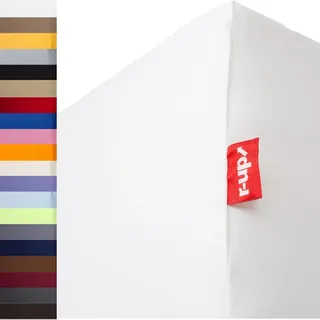 r-up Beste Spannbettlaken 180x200-200x220 bis 35cm Höhe viele Farben 95% Baumwolle / 5% Elastan 230g/m2 Oeko-TEX stressfrei auch für Boxspringbetten (Weiss)