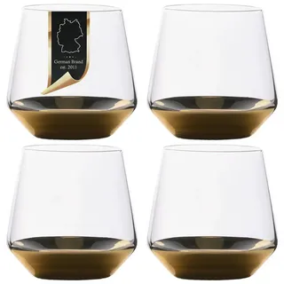 Intirilife Wasserglas SET 350 ml (4-tlg) , Glas , 0.35 L , leicht zu reinigen , Gläser, Trinkgläser