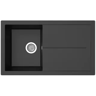 Respekta Einbauspüle Cleveland, 86 x 50 Schwarz Respekta
