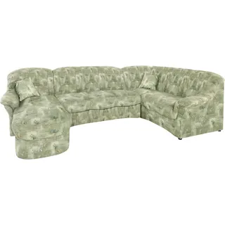 DOMO collection Wohnlandschaft »Bahia U-Form, B/T: 308/200 cm, mit Federkern, belastbar bis 140kg/Sitz« Microfaser, natur, grün,