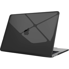 Fintie Hülle Kompatibel mit MacBook Pro 13 (2016-2022) A2338(M2/M1)/A2289/A2251/A2159/A1989/A1706/A1708, Ultradünne Hartschale Schutzhülle, Schwarz