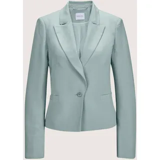 Jackenblazer MADELEINE "Kurzblazer Modischer Blazer mit Reverskragen", Damen, Gr. 36, grün (salbei), Obermaterial: 70% Lyocell CLY. 30% Leinen LI., Modern, normal, Blazer Jackenblazer