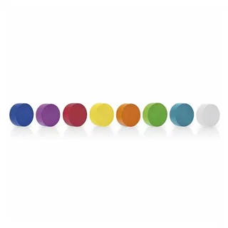 Magnetoplan Magnet Circle (Ø) 30 mm Blau, Pink, Rot, Orange, Gelb, Grün, Blau-Grün, Weiß 8 St. 16