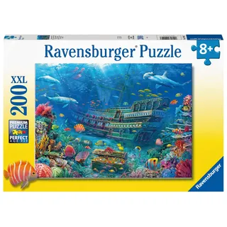 Ravensburger Kinderpuzzle - 12944 Versunkenes Schiff - Unterwasserwelt-Puzzle für Kinder ab 8 Jahren, mit 200 Teile