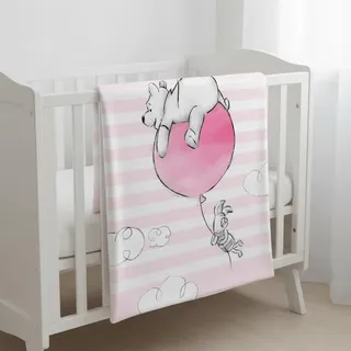 Herding Winnie Pooh Microfaser-Flauschdecke, Polyester, rosa, 75 x 100cm