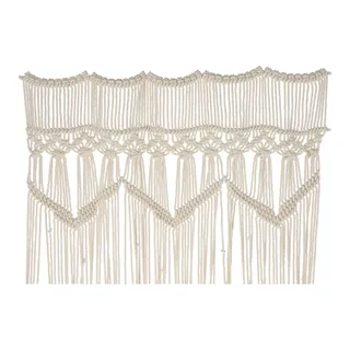 camp LIFE Makramee Vorhang | Boho Wandbehang Türvorhang Raumteiler für Fenster Tür Wand | Bohemian Deko für Wohnzimmer Camping | Handgefertigt aus 100% Baumwolle | 190x60 cm