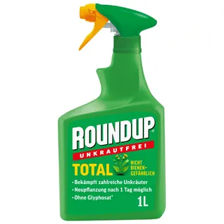 Roundup Unkrautfrei Total Sprühflasche 1L Herbizid für Ziergärten