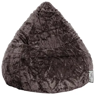 Sitzsack , Anthrazit , Textil , 120 l , Füllung: Styroporkugeln , 90x70x90 cm , Indoor , Wohnzimmer, Sessel, Sitzsäcke, Kindersitzsäcke