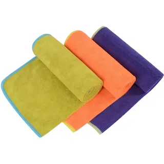 VIVOTE Mikrofaser Handtücher Sporthandtuch Super Absorbant Schnelltrocknend Fitness Handtuch, Perfekte Gym Handtuch, Strandhandtuch und Reisehandtuch 35cm x 75cm 3 Stück (Grün + Orange + Lila)