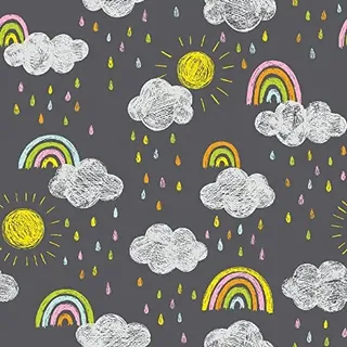 Homemania Teppich, Bedruckt, Baby Dream 8, für Kinder, Dekoration für Haus, rutschfest, für Wohnzimmer, Schlafzimmer, Mehrfarbig aus Polyester, Baumwolle, 100 x 150 cm
