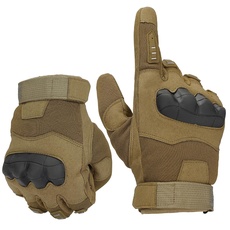 KEMIMOTO Motorrad Handschuhe Herr, Motorradhandschuhe Sommer mit TPR Knöchelprotektor und Touchscreen, Taktische Handschuhe, Militär Einsatzhandschuhe, Outdoor Handschuhe für Motorrad