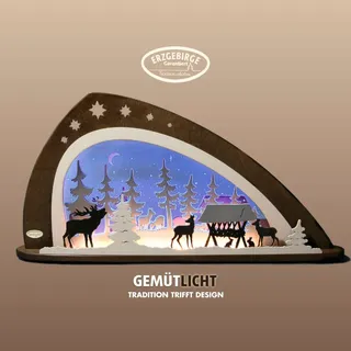 weigla günter gläser leuchtenherstellung weigla LED Schwibbogen/Lichterbogen"Waldtiere" Erzgebirge garantiert,