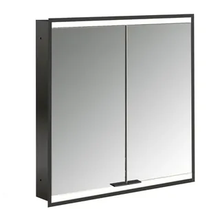 emco prime 2 Lichtspiegelschrank, 600 mm, 2 Türen, Unterputzmodell, 949713533, Farbe: schwarz/spiegel