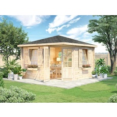 Bild Gartenhaus Monica Royal Spitzdach 375 cm x 375 cm Braun