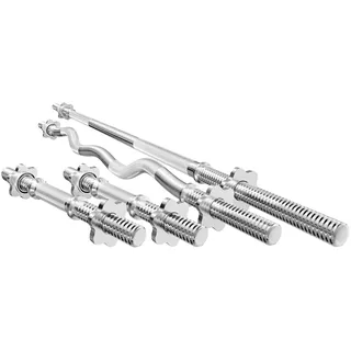 Marbo Sport Set MWG4 Langhantelstange 167 cm + Sz-Curlstange 120 cm + 2x Kurzhantelstange 40 cm Curlstange 21 kg
