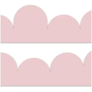 Yabaduu Bordüre 15x200cm für Kinderzimmer Babyzimmer Deko im Skandi Look Scandi Aufkleber Wandbordüre Wandtattoo für Kinder Mädchen Junge Y034 (Puder Rosa)