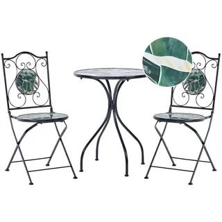 Beliani Cozzana Set 2-tlg. Schwarz/Grün