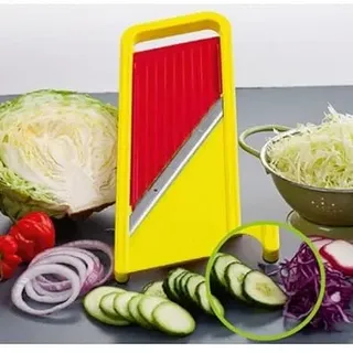 Josko Produkte 2 tlg SET Gemüsehobel Scheibenschneider für dicke und dünne Scheiben mit scharfen Edelstahlklinge und Fingerschutz