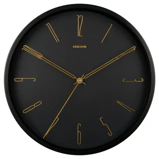 Karlsson Wanduhr Belle Numbers Metal Black -