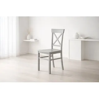 Esszimmerstuhl OTTO HOME "Tatra TOPSELLER", hellgrau, hellgrau, B:42cm H:93cm T:50cm, Massivholz, Stühle, Esszimmerstuhl, Holzstuhl im 2er, 4er oder 6er-Set, Küchenstuhl Landhaus