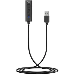 Ewent EW3569 Externe USB-Soundkarte für Kopfhörer|USB-Audio-Adapter für 3,5-mm-Klinkenstecker|USB-Fernbedienung für 3,5-mm-Kopfhörer|Kompatibel mit Windows,Mac OS,Linux,Lautsprechern|Schwarz