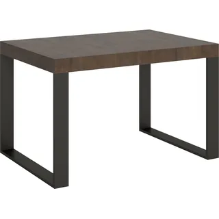Ausziehbarer Tisch 90x130/234 cm Tecno Premium Walnuss Anthrazit Gestell - Braun, Grau