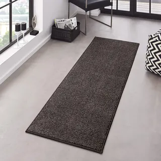 Hanse Home Pure Teppich – Wohnzimmerteppich dichter Kurzflor Robust Schlafzimmerteppich einfarbig Modern für Esszimmer, Wohnzimmer, Kinderzimmer, Flur, Schlafzimmer, Küche – Anthrazit, 80x200cm