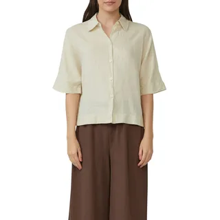 s.Oliver Hemdbluse mit Knopfleiste und Hemdblusenkragen, beige