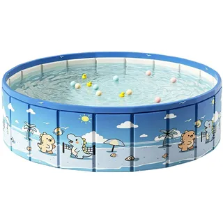 Faltbarer Pool,Outdoor Wasserspiele mit Ablassventil | Anti-Rutsch Kinderpool | Für Urlaub, Garten, Zuhause, Park, See, und Sommer