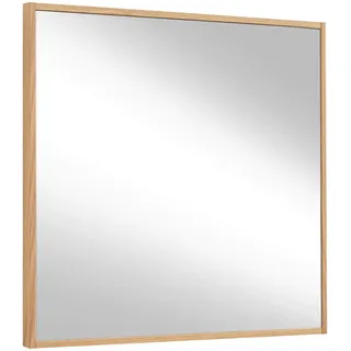 Novel Wandspiegel , Eichefarben , Glas , Eiche , furniert , rechteckig , 60x62x1.5 cm , Goldenes M, Made in Germany, DGM-Klimapakt , Garderobe, Garderobenspiegel