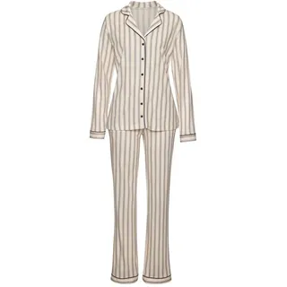 VIVANCE Pyjama 2 tlg. gestreift ecru 44/46