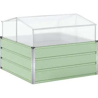 Pflanzkübel Pastellgrün 100 x 100 x 77 cm Verzinkter Stahl - Grün