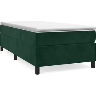 vidaXL Boxspringbettgestell Dunkelgrün 100x200 cm Samt - Grün