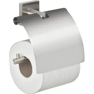 Spirella Toilettenpapierhalter Nyo-Steel Brushed mit Deckel Edelstahl