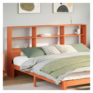 vidaXL Kopfteil mit Stauraum Wachsbraun 180 cm Massivholz Kiefer