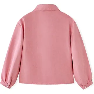 vidaXL Kinderbluse mit Laternenärmeln Altrosa 104 - Rosa
