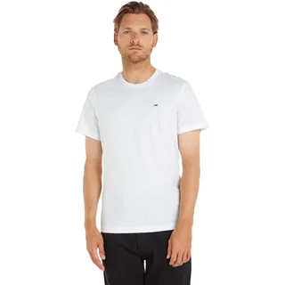 Tommy Jeans Herren Tjm Xslim Jersey Tee Dm0dm04411 Langarmhemd, Weiß (Classic White), M EU