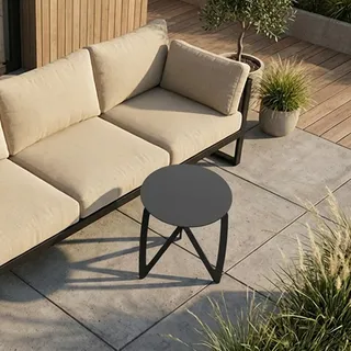 Gartentisch Terrassentisch Metall pulverbeschichtet Beistelltisch Balkontisch