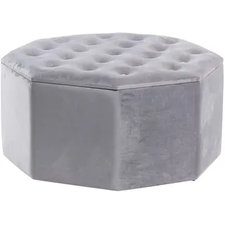 Adda Home Sitzsack, Metall/MDF/Velvet, Grau, 80 x 80 x 42 cm