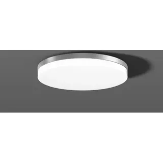 RZB Flat Slim, 33 W, 2600 lm, 830, silber, on/off Decken- und Wandleuchten, D 480 H 70, 122°, Glas opal 312134.004
