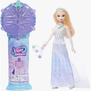 Mattel Disney Die Eiskönigin Elsa-Modepuppe mit 8 Überraschungen (JJY36)