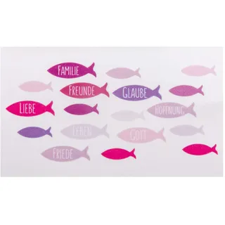 Rayher 31611264 Wachsmotiv Fische, pink, 8,5 x 5 cm, 1 Stück, zum Gestalten von Kerzen (Firmung, Konfirmation, Kommunion etc.)