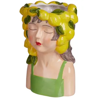 Butlers Vase (2er Set) Lemon , Gelb , Stein , 24 cm , Dekoration, Vasen, Keramikvasen