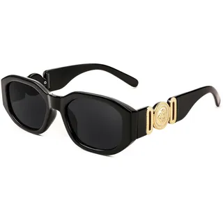 FEISEDY Vintage Trendy Sonnenbrille Rechteckig Damen Herren Schmal B2322