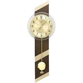 AMS Quarz-Pendeluhr, Quarz-Pendelwerk, 23x69x8cm, 7412 - Gold