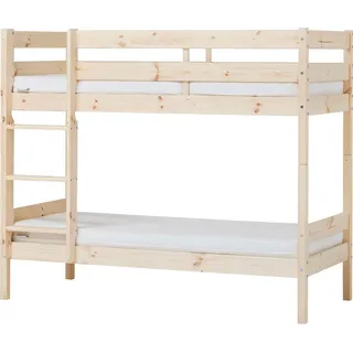Hoppekids Etagenbett »ECO Comfort Kinderbett 90x200 oder 70x160 aus Massivholz in 4 Farben« TÜV, FSC und Nordisches Umweltzeichen – wahlweise mit Matratzen, beige