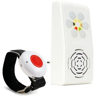 Helpline 230: Hausnotruf mit Notruf Sendern für die häusliche Pflege, Pflegeruf Set mit Armbandsender